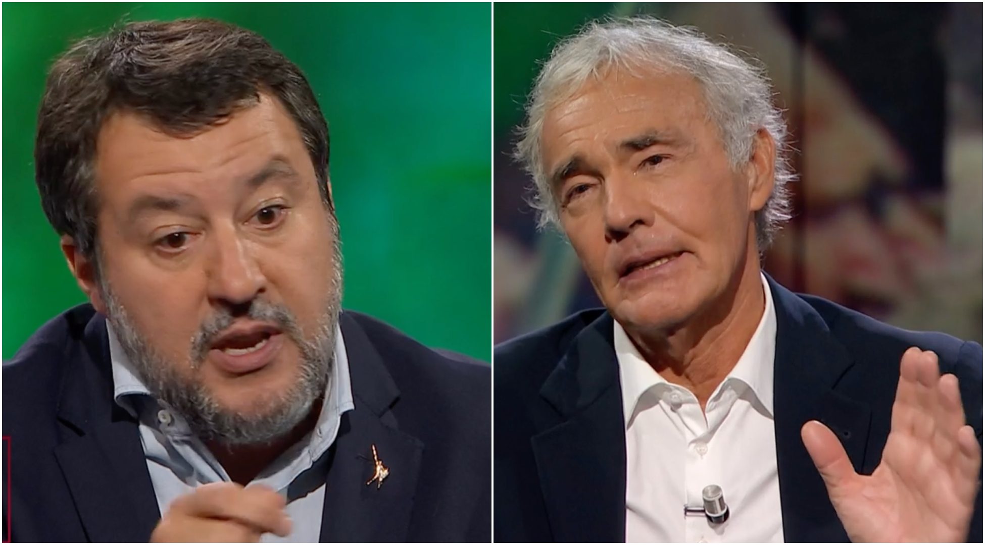 Salvini ospite da Giletti: un’ora di dichiarazioni e domande al limite della provocazione