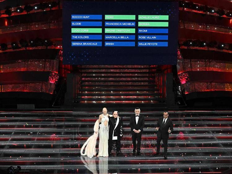 Sanremo 2025 i Big commentano la top 5 della seconda serata e l'andamento del contest