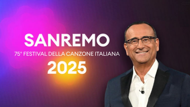 Sanremo 2025, Carlo Conti indica in diretta gli orari di chiusura dell'edizione del festival